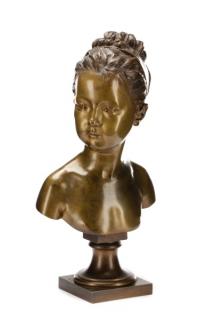 Appraisal: After Houdon Bust of Louise Brongniart Bronze After Jean-Antoine Houdon