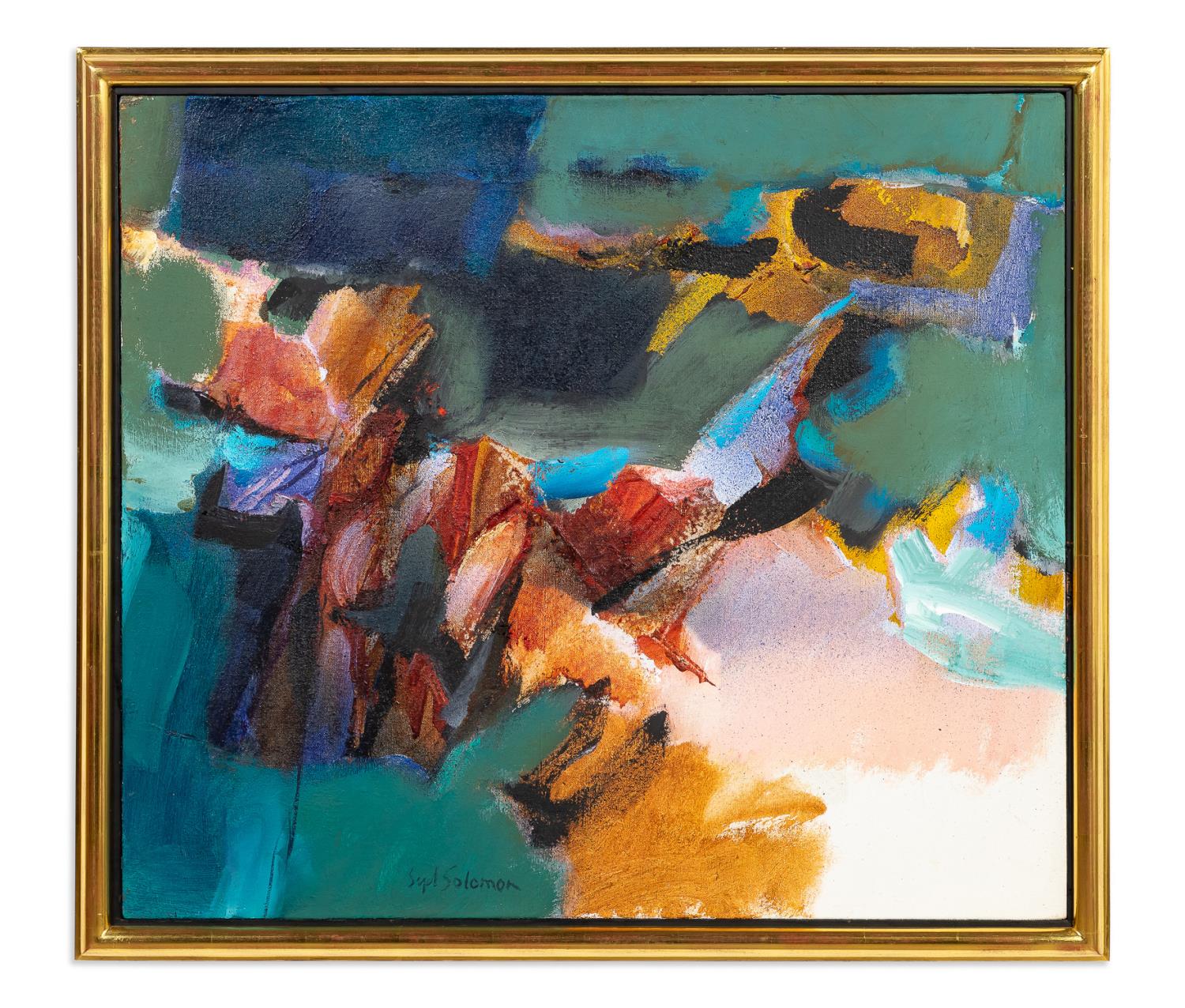 Appraisal: SYD SOLOMON OIL ON CANVAS UNTITLED ABSTRACT Syd Solomon American