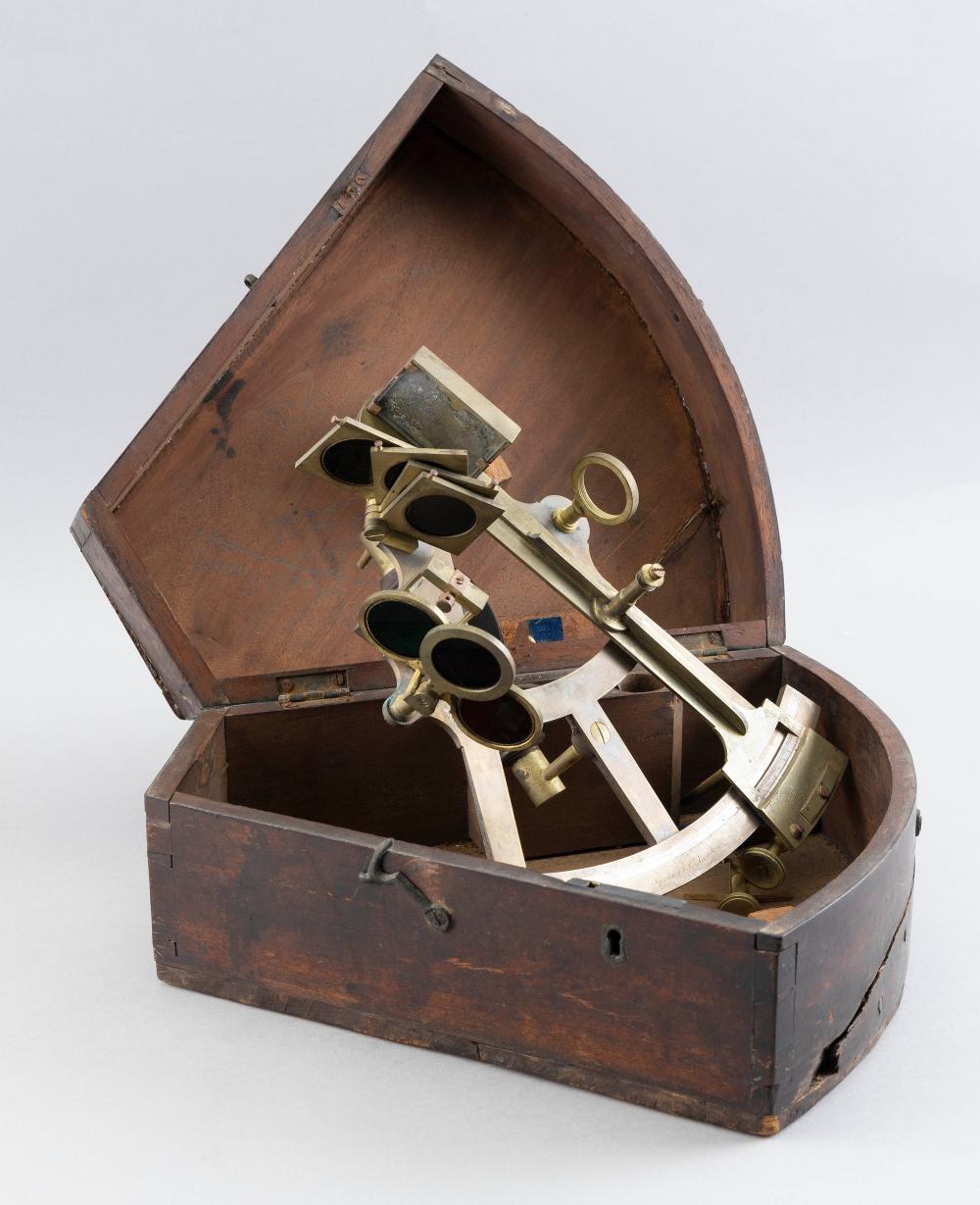 Appraisal: CASED SEXTANT BY SPENCER CO LONDON TH CENTURY CASE HEIGHT