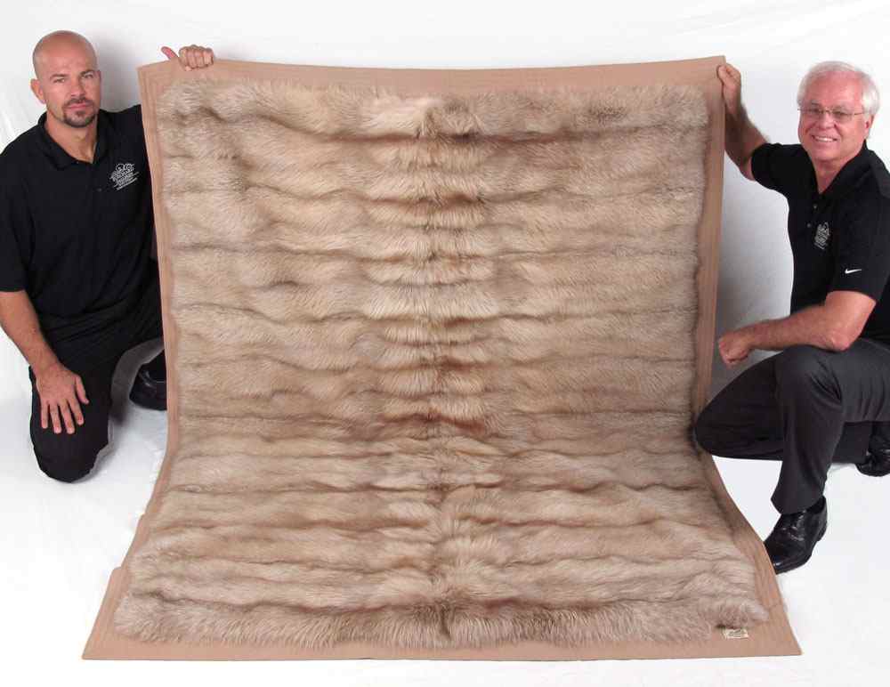 Appraisal: HERMES ORYLAG FUR BLANKET Luxurious fur blanket Hermes label Original