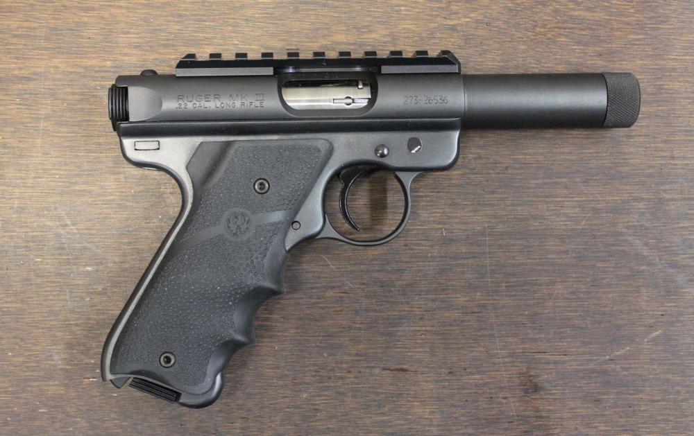 Appraisal: RUGER MARK III SEMI AUTOMATIC PISTOL lr caliber threaded barrel