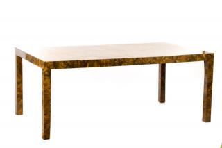 Appraisal: Milo Baughman Attr Burlwood Parsons Dining Table Attributed to Milo