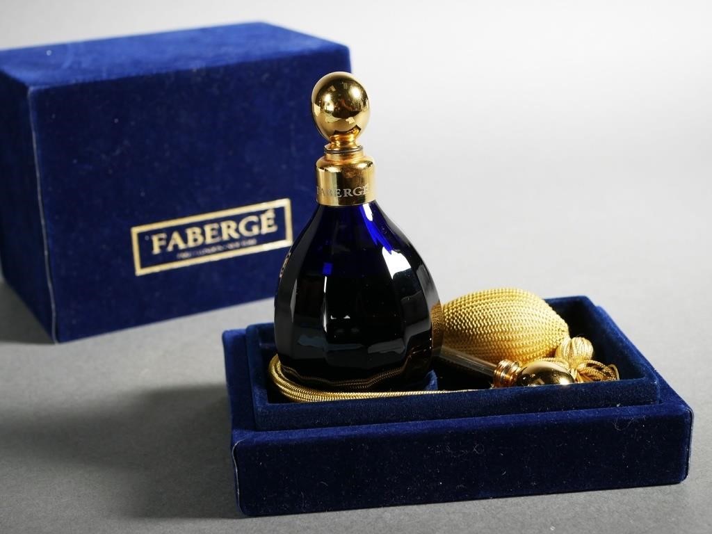 Appraisal: Faberge egg flacon perfume glass bottle Box and COA included