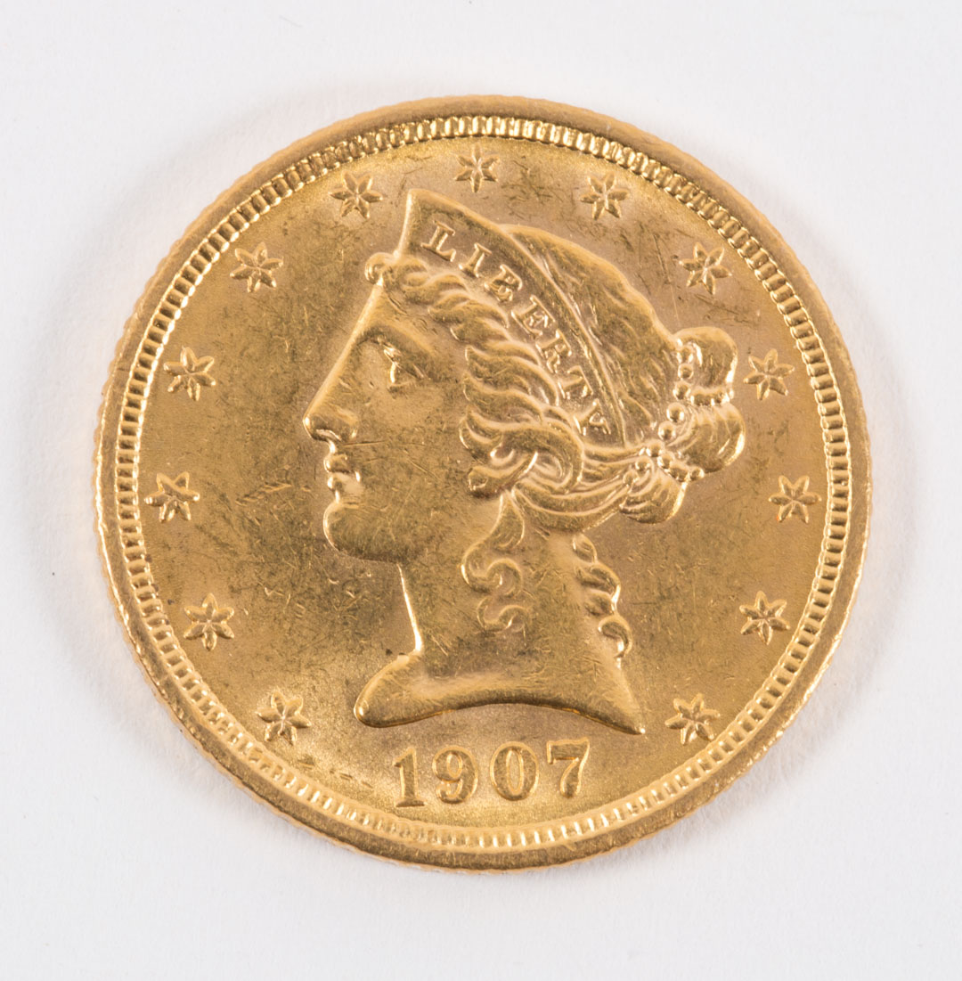 Appraisal: U S Coronet type gold half eagle AU-