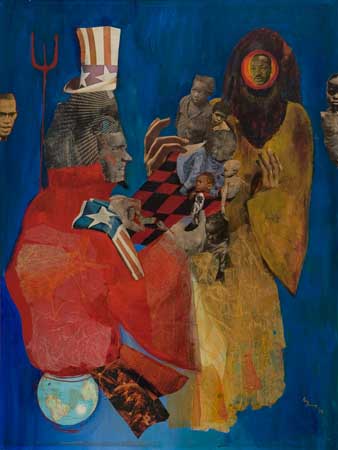 Appraisal: KAY BROWN - The Devil and His Game Collage of