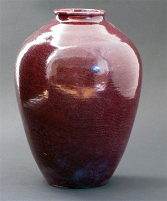 Appraisal: A rare Mortlake Pottery vase by George J Cox shouldered