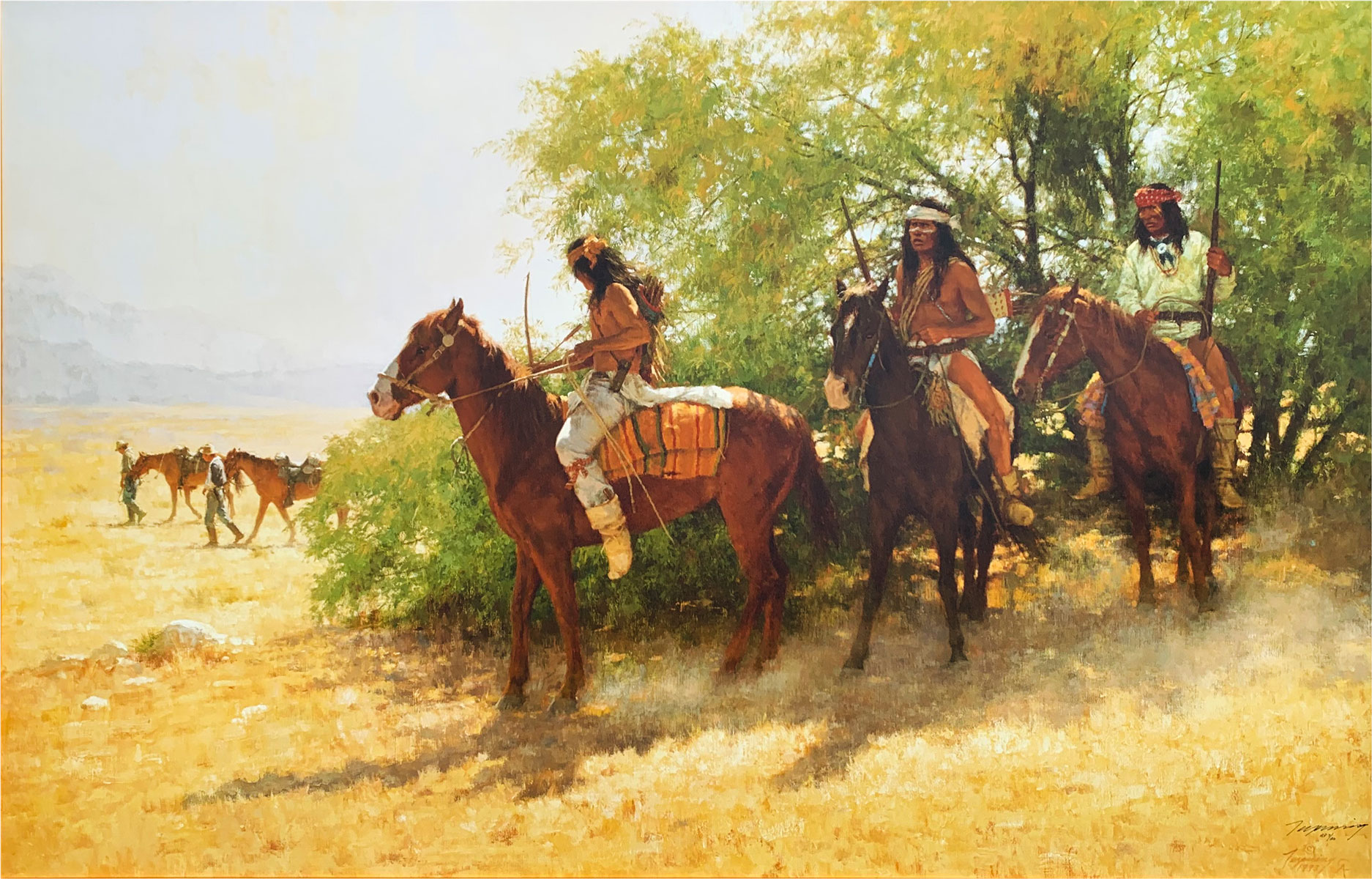 Appraisal: TERPNING Howard American - ''The Stragglers'' Giclee on Canvas ''