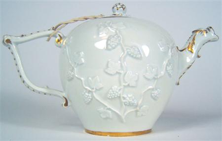 Appraisal: MEISSEN TEAPOT LATE TH CENTURY of globular form with acorn