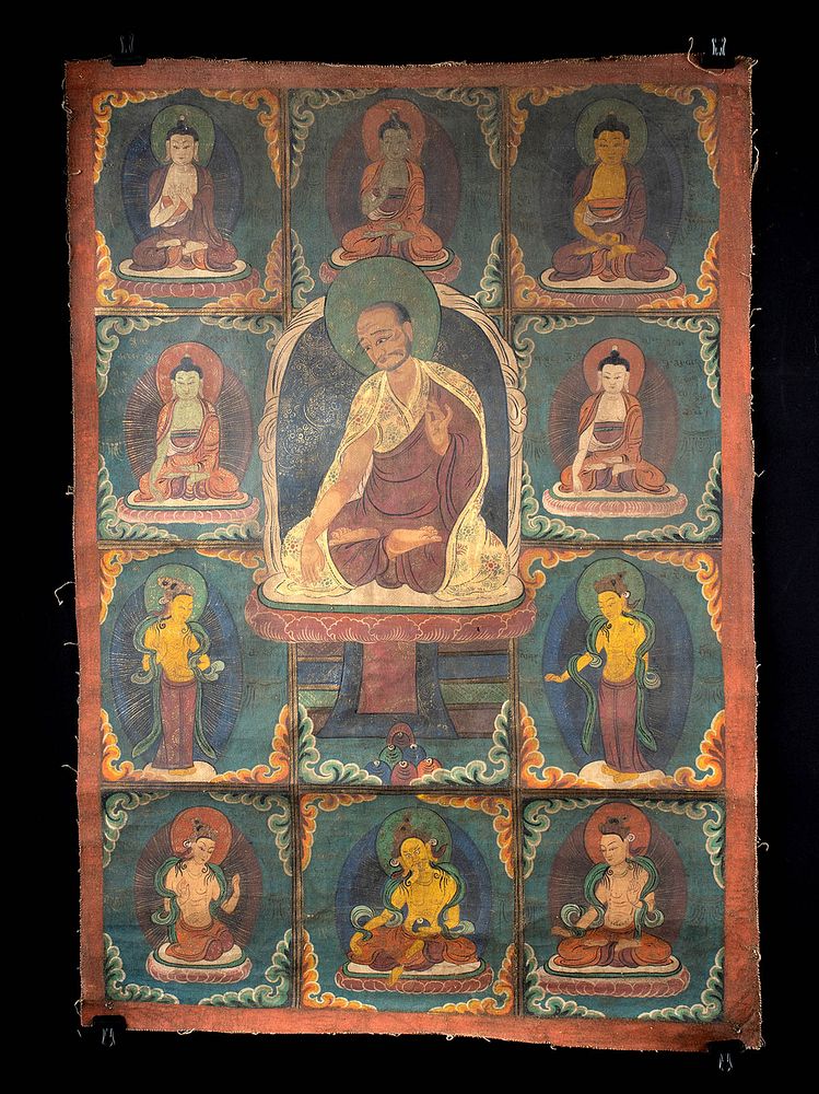 Appraisal: Vintage Tibetan Thangka - Lama Deities Asia Tibet early th