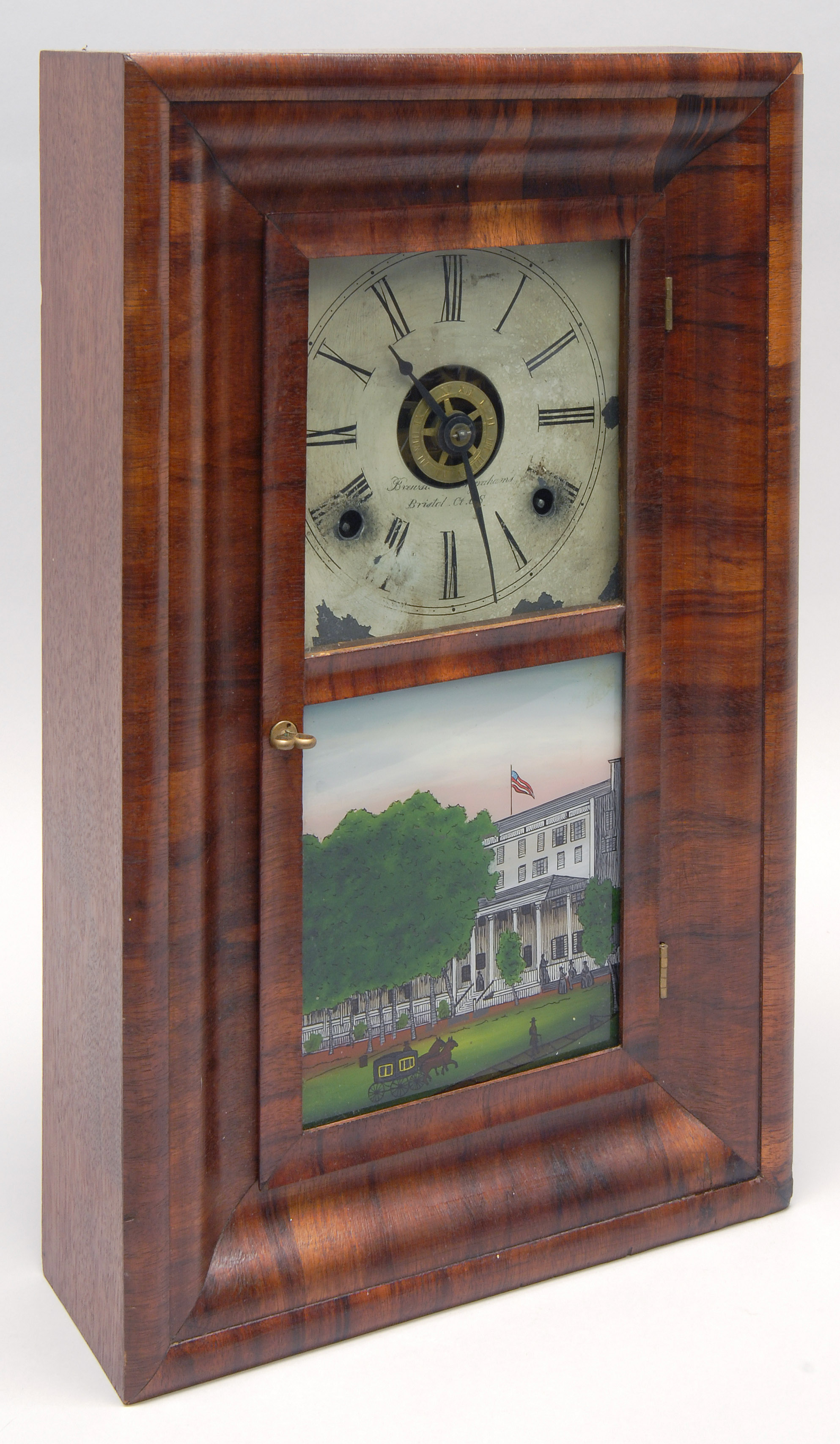 Appraisal: HALF-SIZE EMPIRE SHELF CLOCK BY BREWSTER INGRAHAMS of Bristol CT