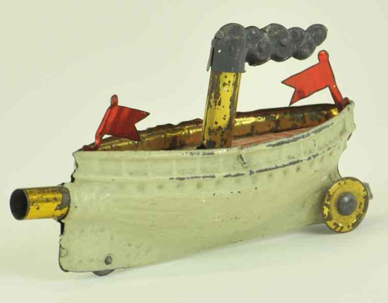 Appraisal: MEIER BOAT PENNY TOY Germany circa hand painted in white