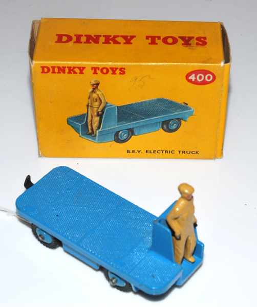 Appraisal: DINKY BEV ELECTRIC TRUCK MID-BLUE BODY AND RIDGED HUBS TAN