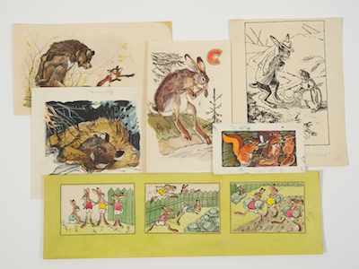 Appraisal: Valentin Tikhonovich Soviet Belarusian - Lot consisting of Four Rabbits