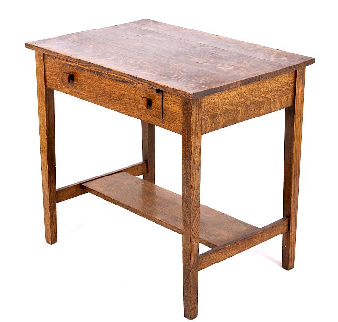 Appraisal: Mission Quarter Sawn Oak Writing Desk Offered in this lot