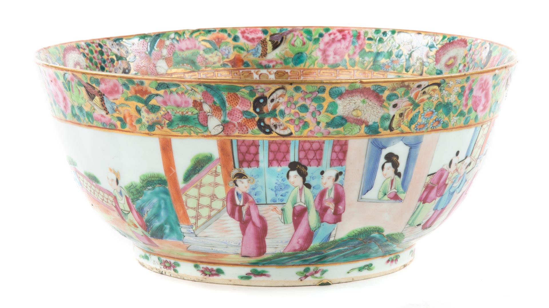 Appraisal: Chinese Export Rose Mandarin porcelain bowl circa for the Persian