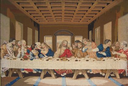 Appraisal: Continental tapestry th century depicting 'The Last Supper' x in