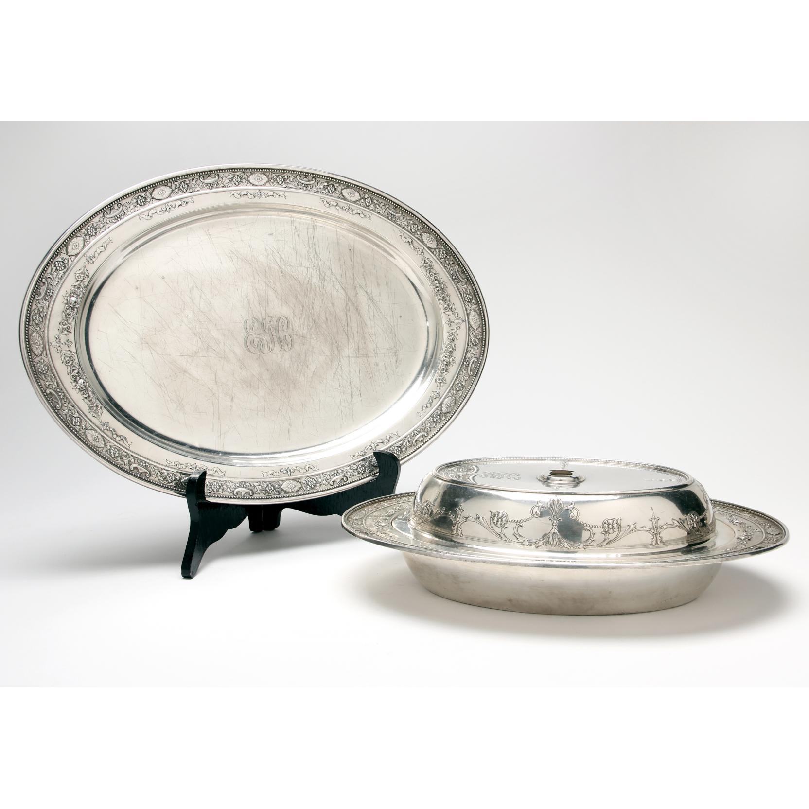 Appraisal: Gorham Sterling Silver Entree Dish Platter the oval platter with