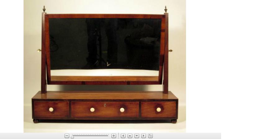 Appraisal: Regency mahogany inlay dressing table mirrorearly th century