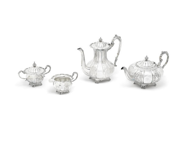 Appraisal: A silver four-piece tea and coffee service maker's mark CT