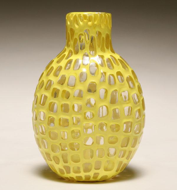 Appraisal: Tobia Scarpa for Venini occhi art glass vase composed of