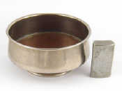 Appraisal: A Russian silver plated bowl on spread foot the underside