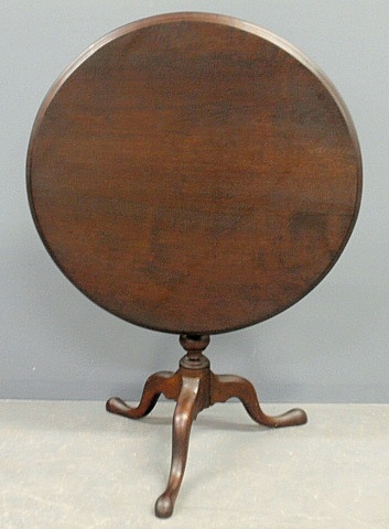 Appraisal: - Pennsylvania Queen Anne walnut tea table c with a