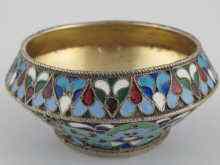 Appraisal: A Russian cloisonne enamelled silver salt by G S Moscow