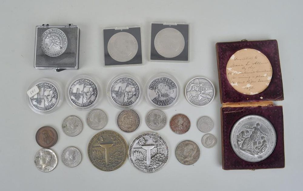 Appraisal: Group Commemorative Medals Coins including an cased Centennial American Independence