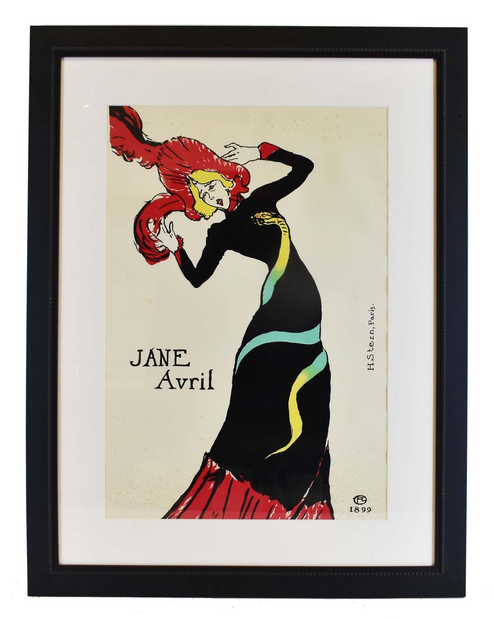 Appraisal: HENRI DE TOULOUSE-LAUTREC FRENCH - Jane Avril originally Lithograph in