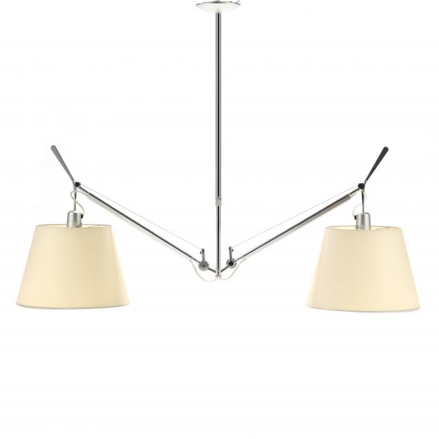 Appraisal: MICHELE DE LUCCHI ITALY B TOLOMEO DOUBLE ARM PENDANT LIGHT