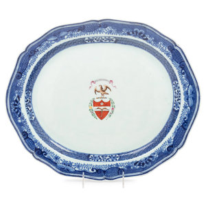 Appraisal: A Chinese Export Porcelain Armorial Platter Width inches Property from