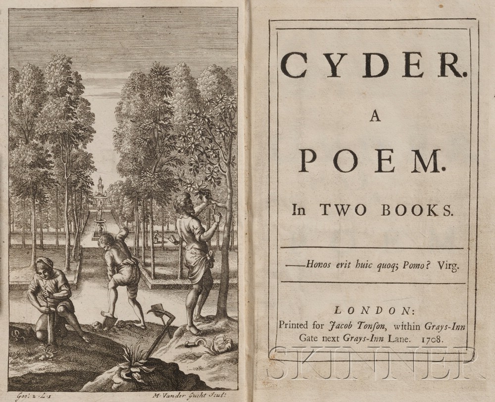 Appraisal: Philips John - Cyder A Poem In Two Books London