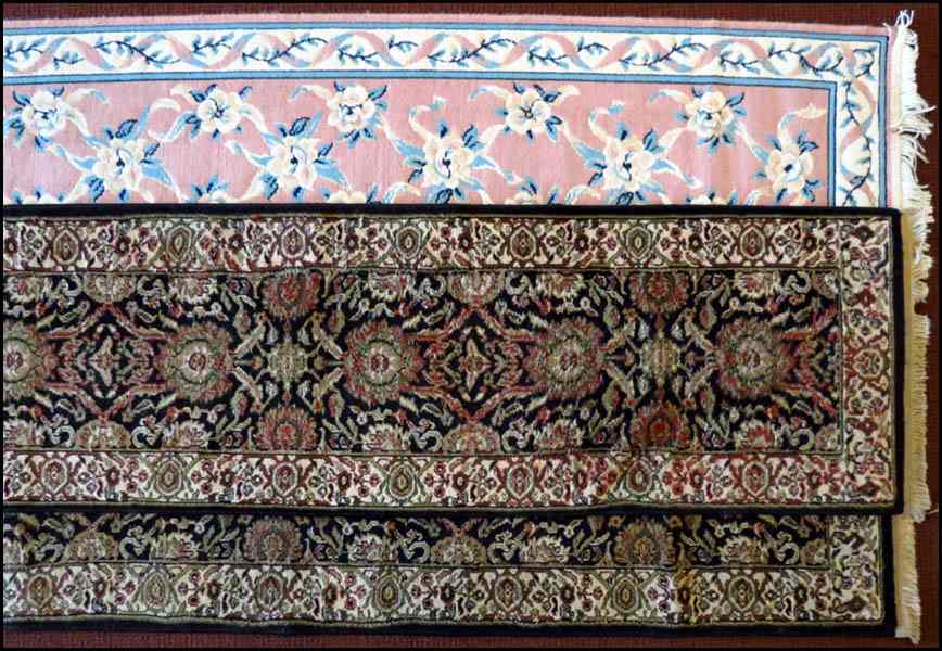 Appraisal: PAIR OF PERSIAN RUNNERS Together with a runner ' ''