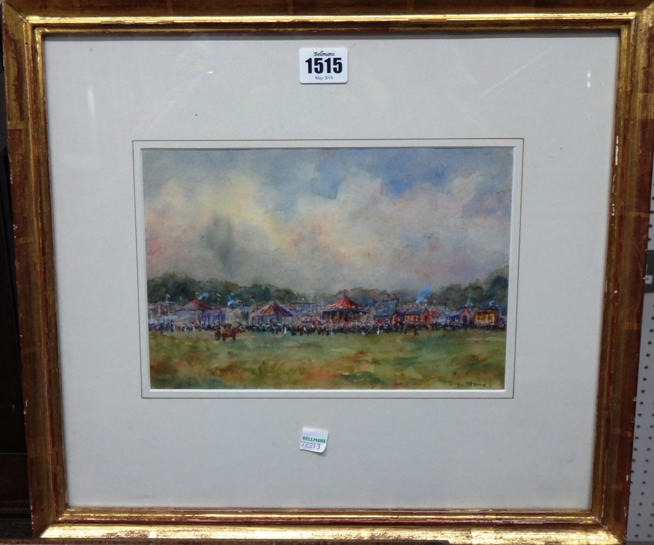 Appraisal: Ernest J Stone early th century A country fair watercolour