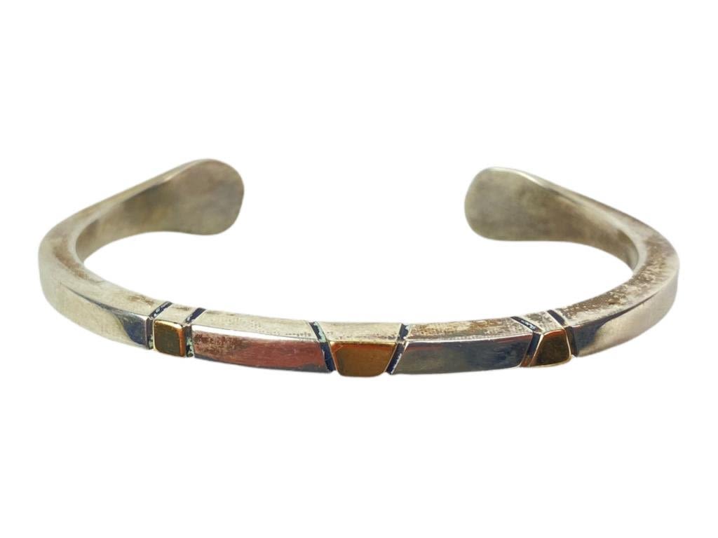 Appraisal: Ron Henry Navajo Sterling k Gold BraceletWidth Weight ozt