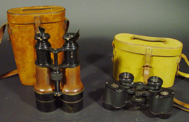 Appraisal: Three pairs of Edwardian binoculars comprising a pair of triple