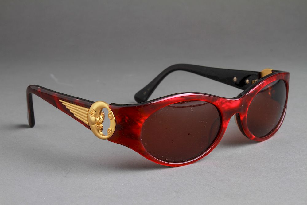 Appraisal: Kieselstein-Cord Ladies' Lunar Sunglasses Kieselstein-Cord ladies' Lunar sunglasses red frames