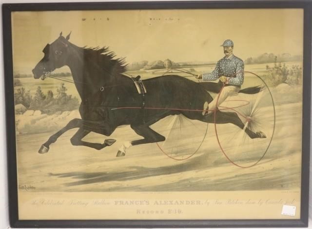 Appraisal: CURRIER IVES COLORED LITHO TITLED FRANCESALEXANDER AFTER SCOTT LEIGHTON FRAMED