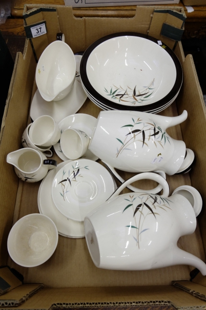 Appraisal: A collection of pottery to include Royal Doulton Bamboo dinner