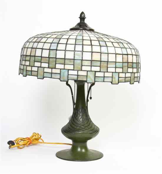 Appraisal: An American Leaded Glass Lamp attributed to Lamb Brothers the