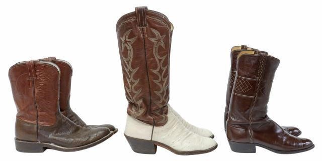 Appraisal: pair Men's leather cowboy boots each with protective case including