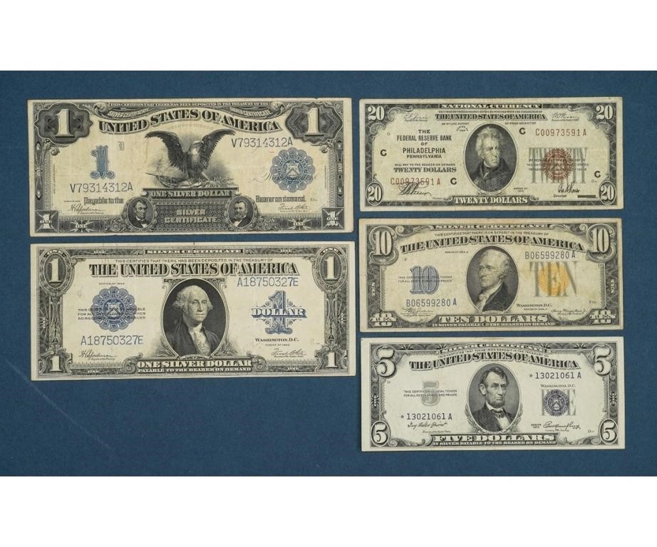 Appraisal: one dollar silver certificate large size Black Eagle one dollar