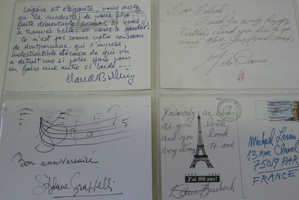 Appraisal: JAZZ Group of four cards each Signed or Signed and