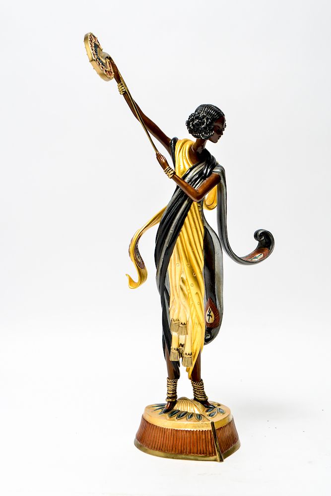 Appraisal: Erte Arabian Nights Cold Painted Bronze Sculpture Erte Romain de