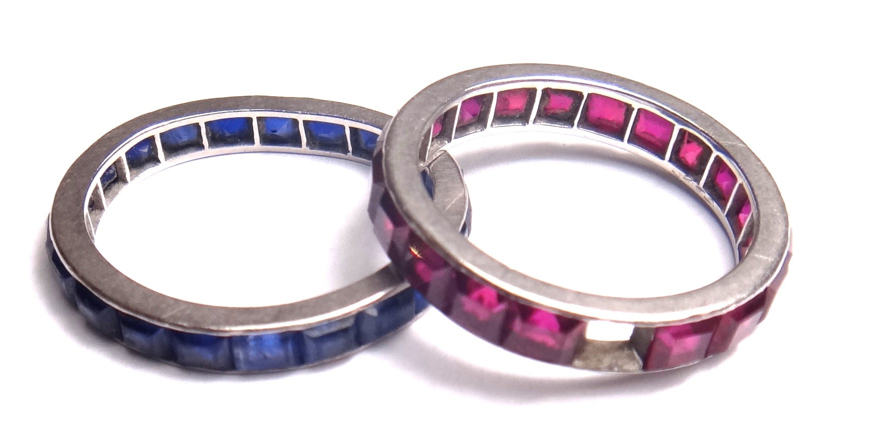 Appraisal: A sapphire set full eternity ring mounted with a row