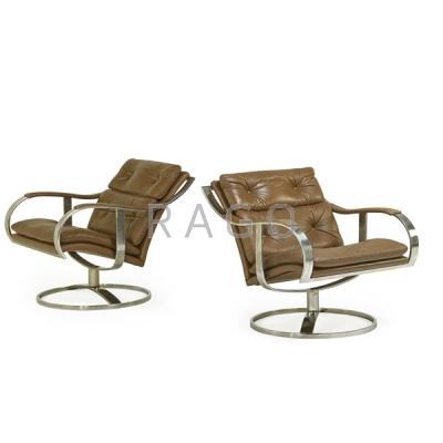 Appraisal: GARDNER LEAVER STEELCASE Pair lounge chairs Condition Report