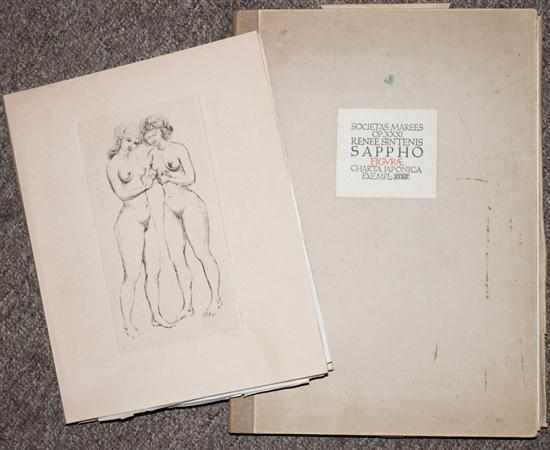 Appraisal: Fine Press Illustrations Erotica Two items Poesies des Sappho illus