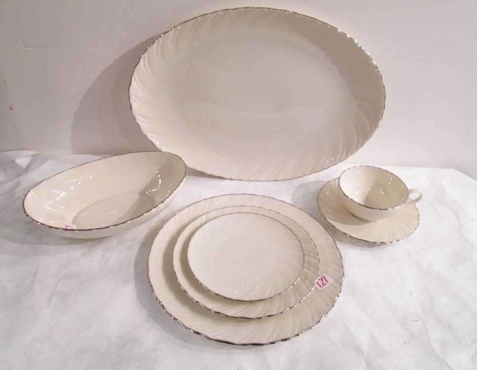 Appraisal: LENOX WEATHERLY CHINA SET sixty-two piece service for twelve comprised