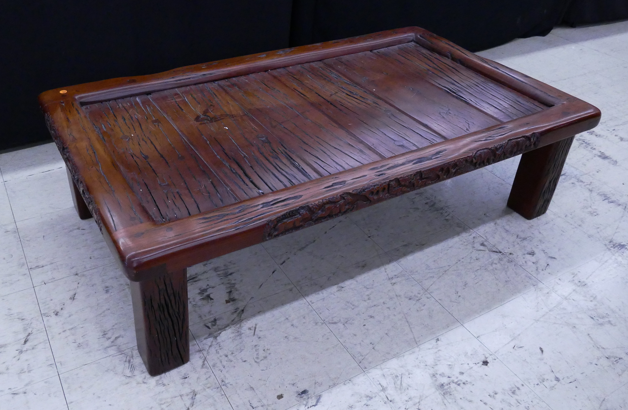 Appraisal: African Ironwood Carved Coffee Table- x x '' EX