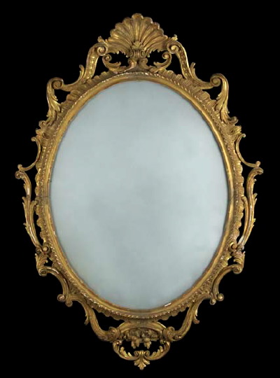 Appraisal: George III-Style Giltwood Looking Glass mid- th century in the